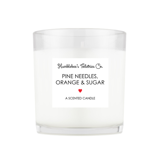PINE NEEDLES, ORANGE & SUGAR CANDLE